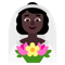 Woman with Veil- Dark Skin Tone emoji on Microsoft
